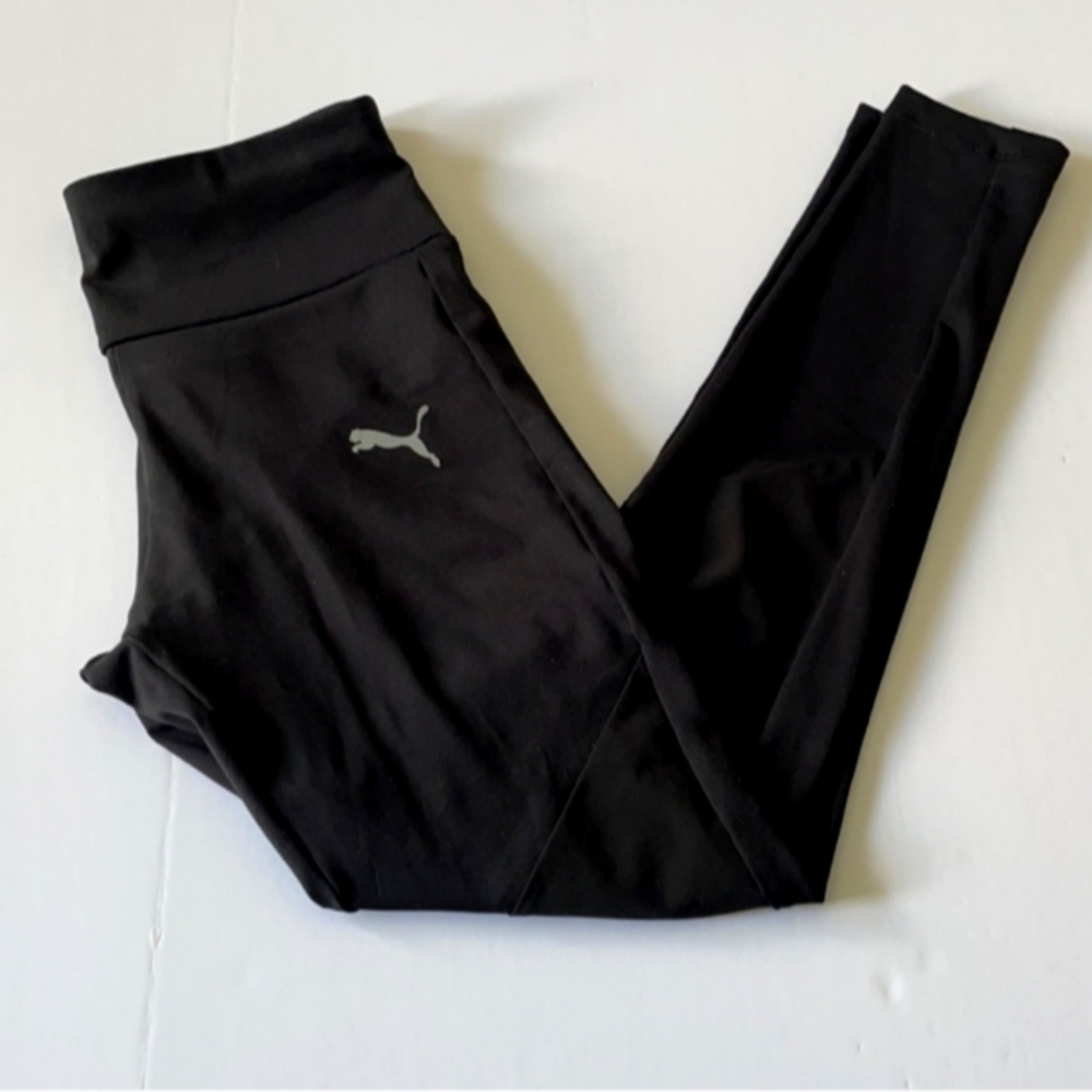 New Puma Jet Black Active Leggings For Workouts In Size Small